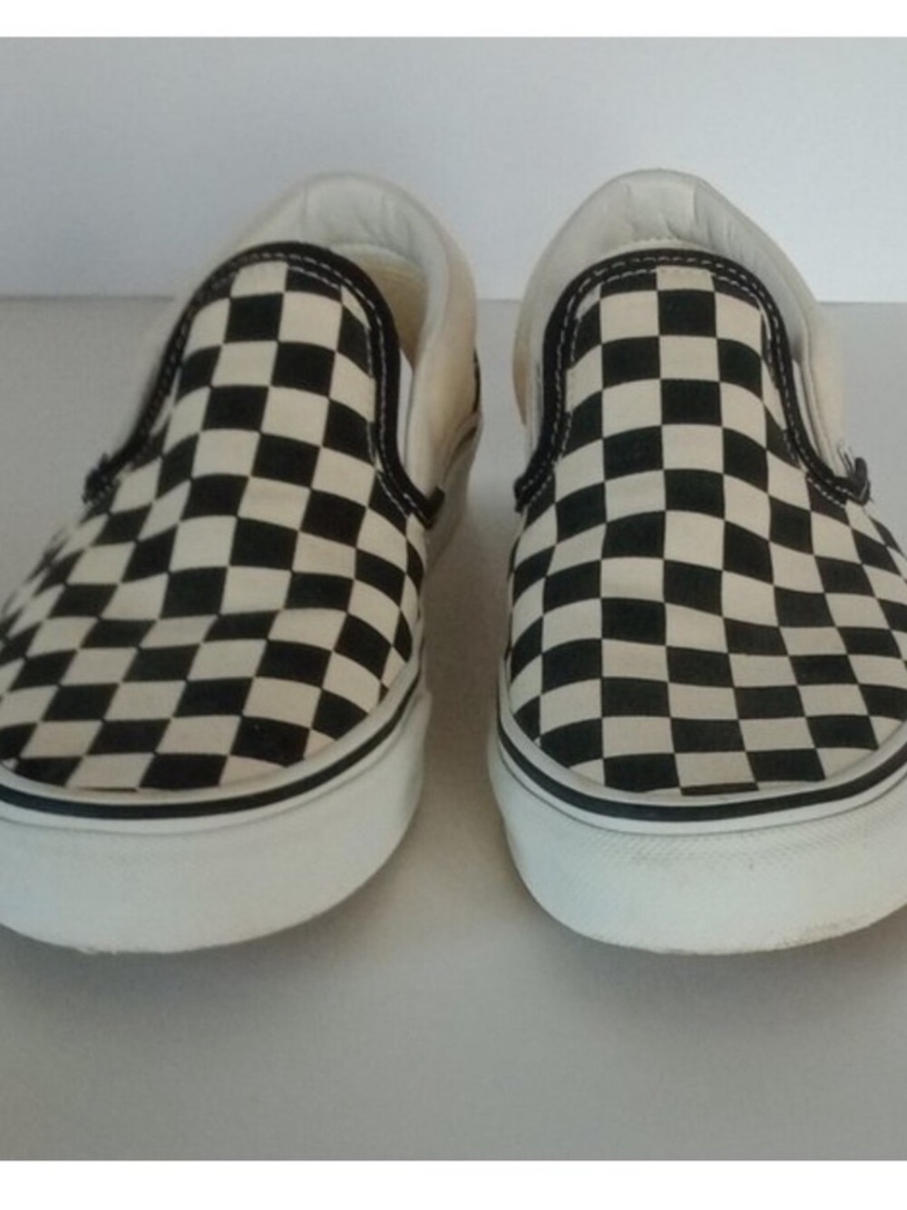 Vans Kids Black and White Checkerboard Slip-On Sneakers